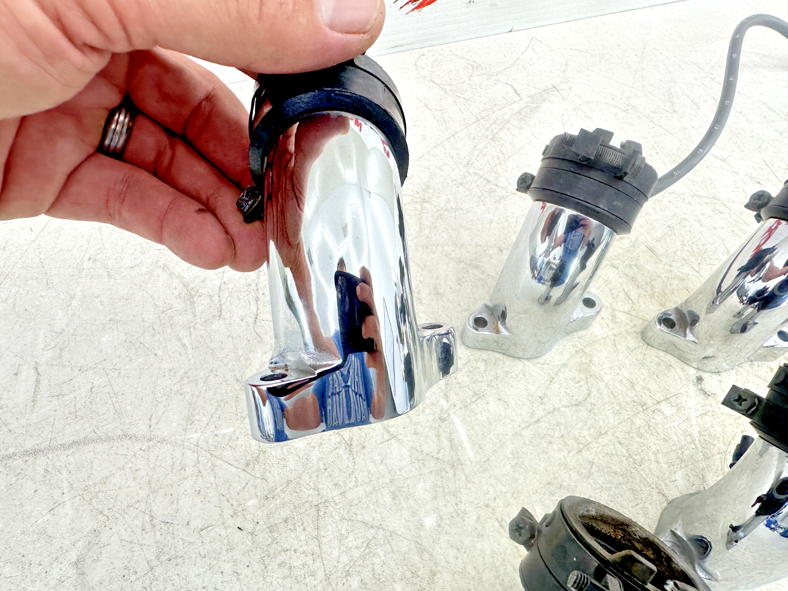 1999 HONDA VALKYRIE INTERSTATE Chrome Intake Runners Carburetor Tubes