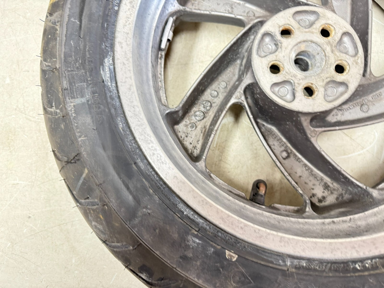 2002 Honda Goldwing GL1800 Rear Wheel Rim Tire 5 Spoke OEM 16x5