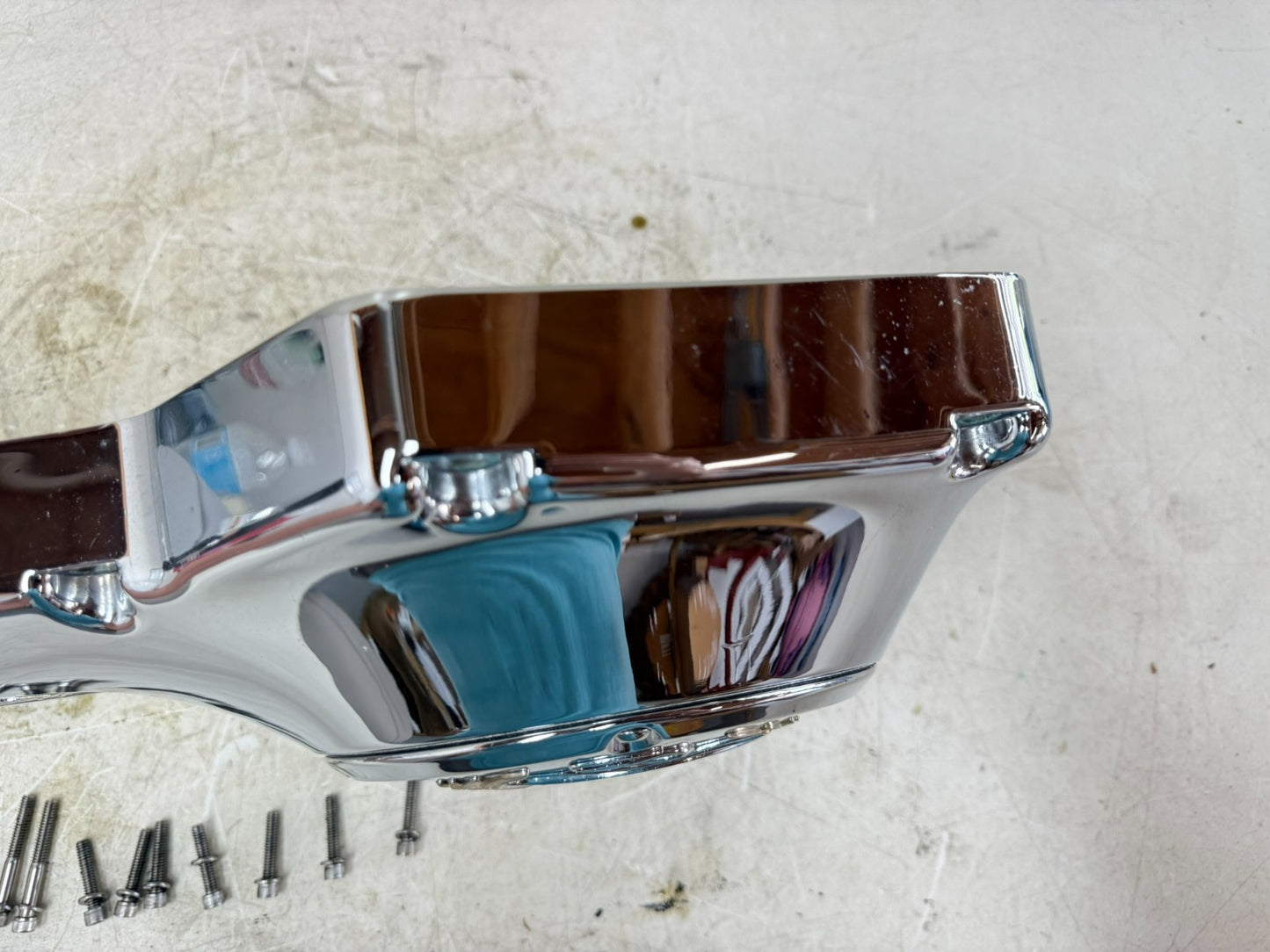 2003 HARLEY DYNA WIDE GLIDE Outer Primary Clutch Chrome Cover Live To Ride NICE!