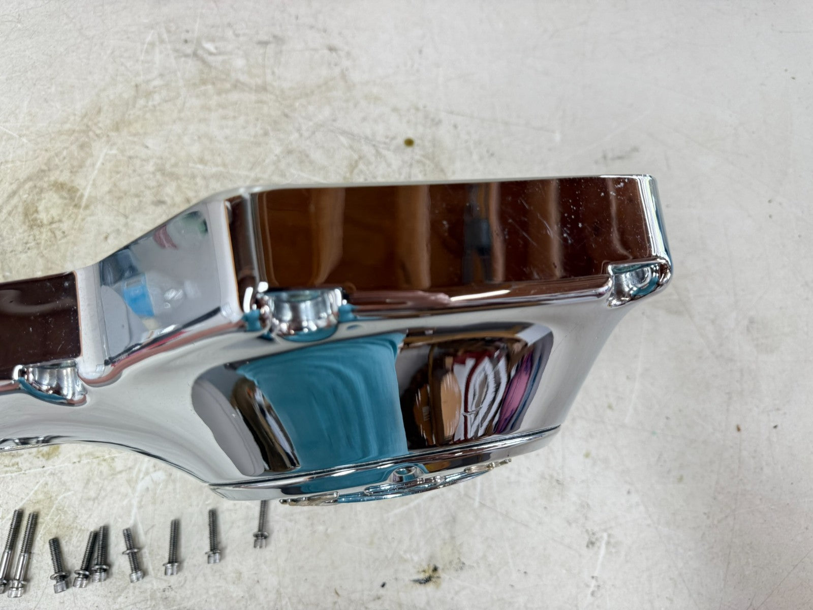 2003 HARLEY DYNA WIDE GLIDE Outer Primary Clutch Chrome Cover Live To Ride NICE!