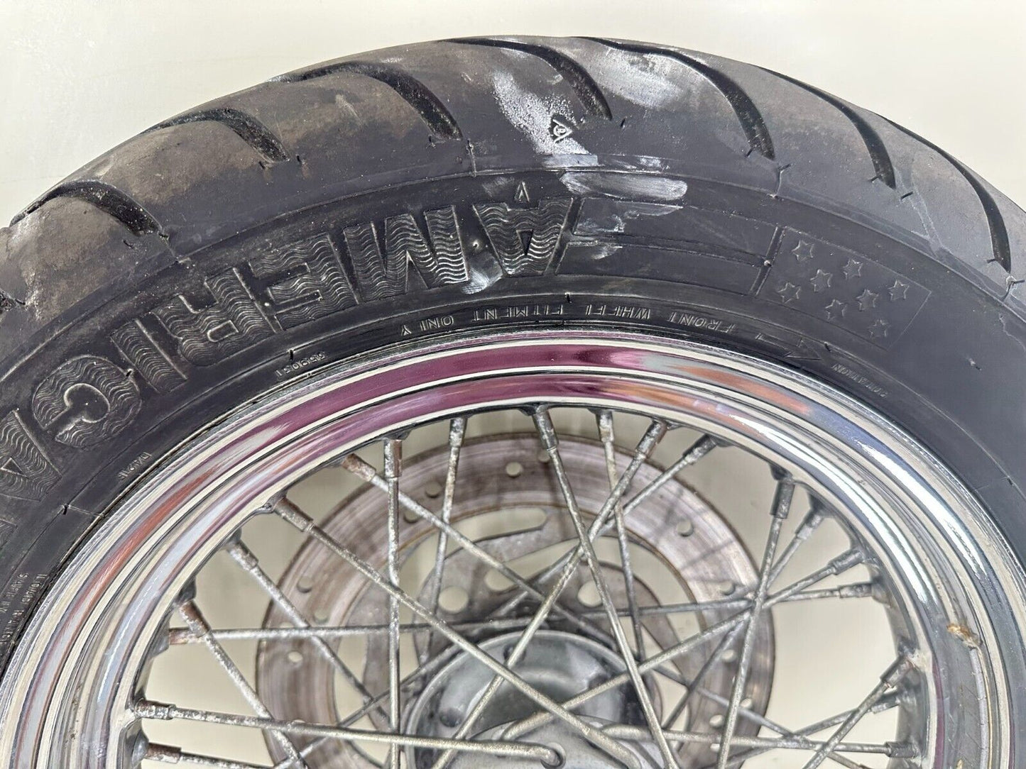 2003 HARLEY DAVIDSON SOFTAIL 16" Front Wheel Rim Tire Spoke Laced OEM HD