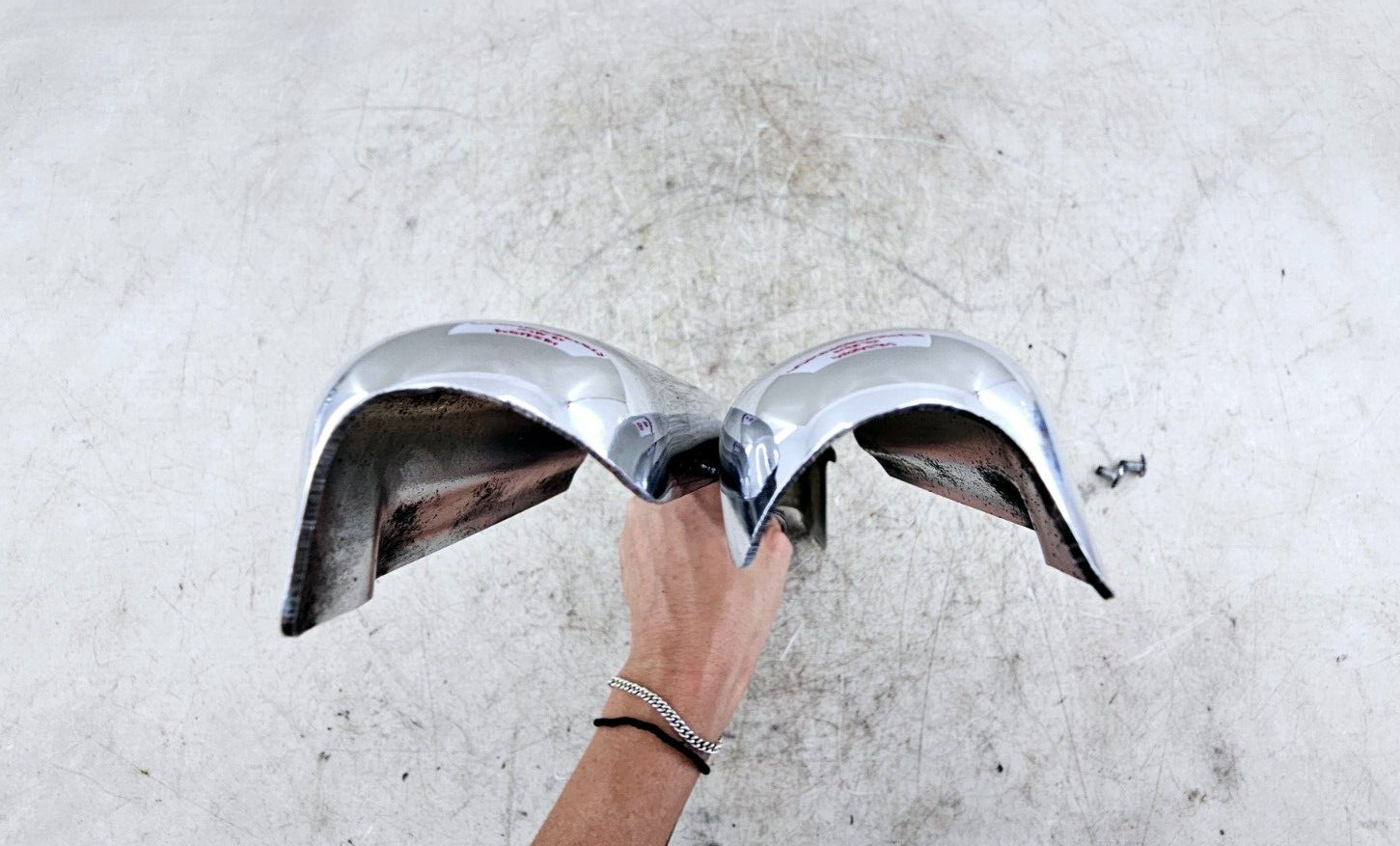 1998 HARLEY FLH ELECTRA GLIDE Chrome Rear Frame Strut Arm Cover Guard