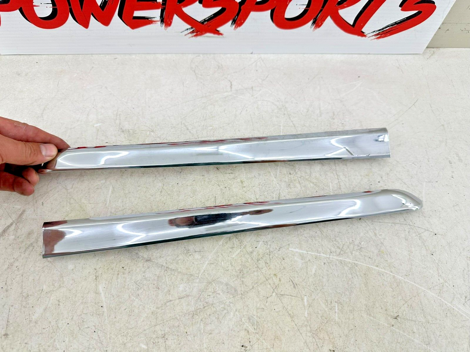 04 Honda Goldwing GL1800 Right & Left Saddlebag Door Trim Chrome Set OEM Genuine