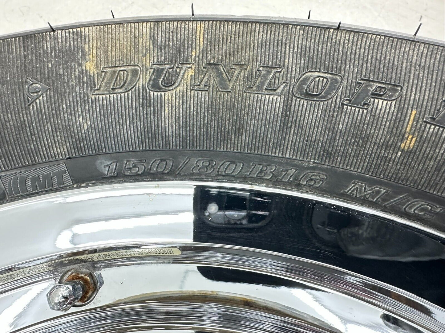 2002 HARLEY DYNA LOW RIDER Solid Chrome Rear Wheel Rim Tire FITS 2000 Up HD