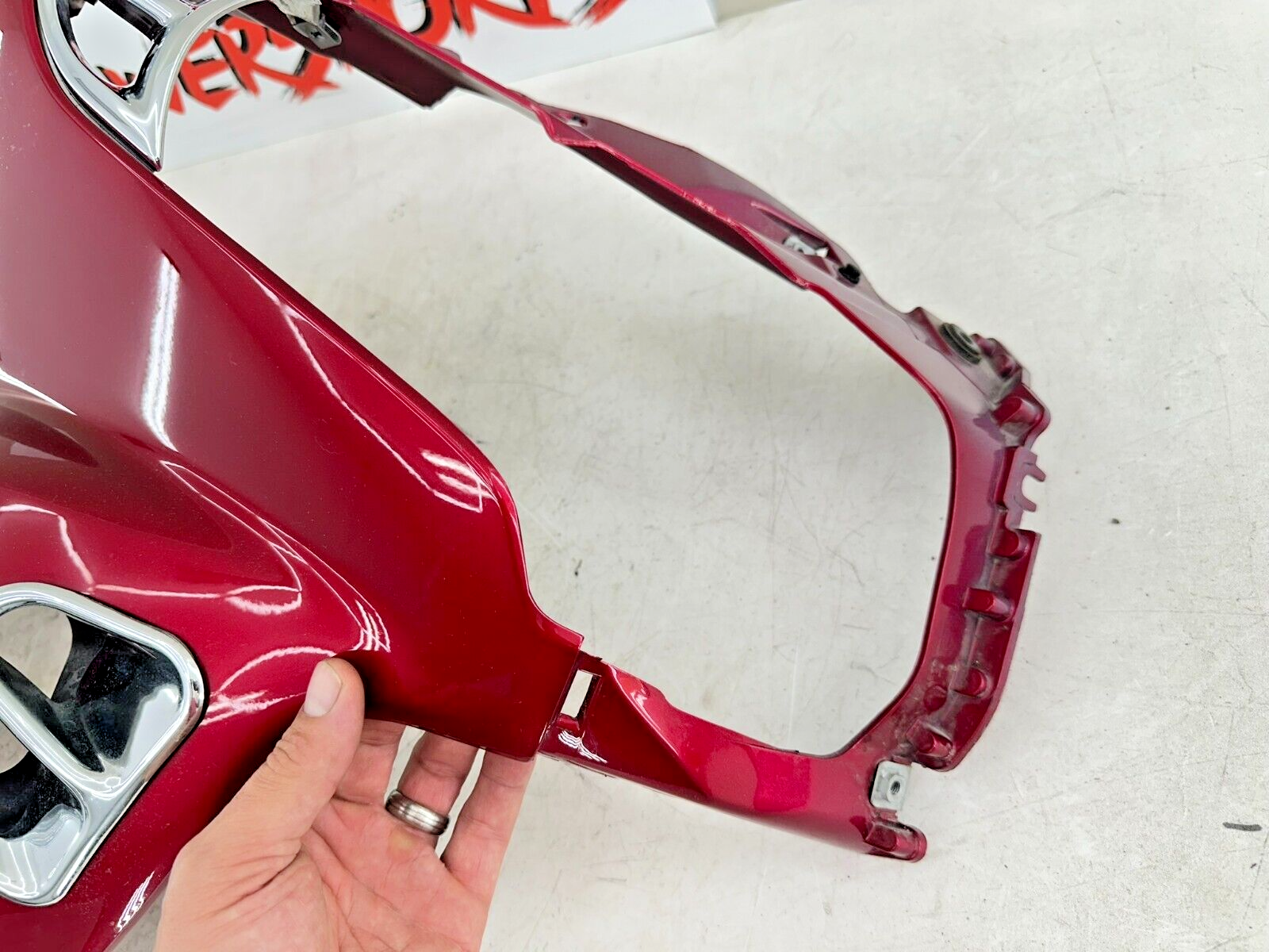 2004 Honda Goldwing GL1800 Red Right Side Headlight Fairing Cowl Panel