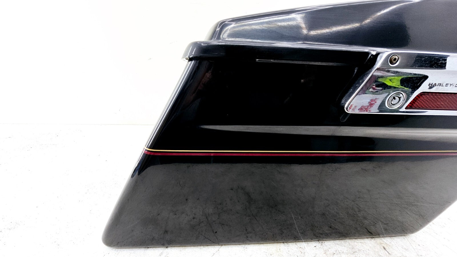 2002 HARLEY ELECTRA GLIDE Right Saddlebag Housing & Lid OEM HD Black Paint