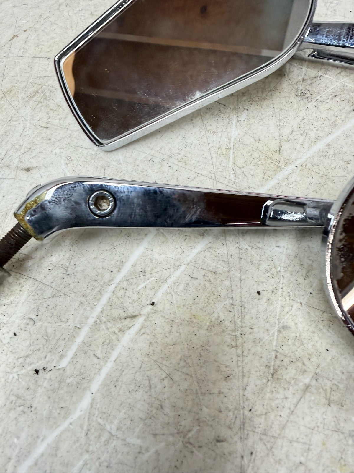 1993 HARLEY DYNA Wide Glide Chrome Flame Mirrors Left Right Inferno Mirror