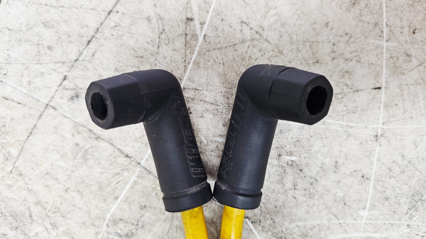 1990 Harley FXR FXRT FXRD FXRS FXLR Ignition Coil V-Fire Yellow Spark Plug Wires