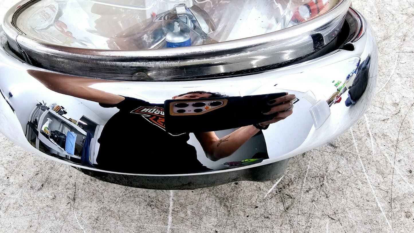 1998 HARLEY FLH ROADKING Headlight Chrome Trim Ring Cover + MTG Bracket