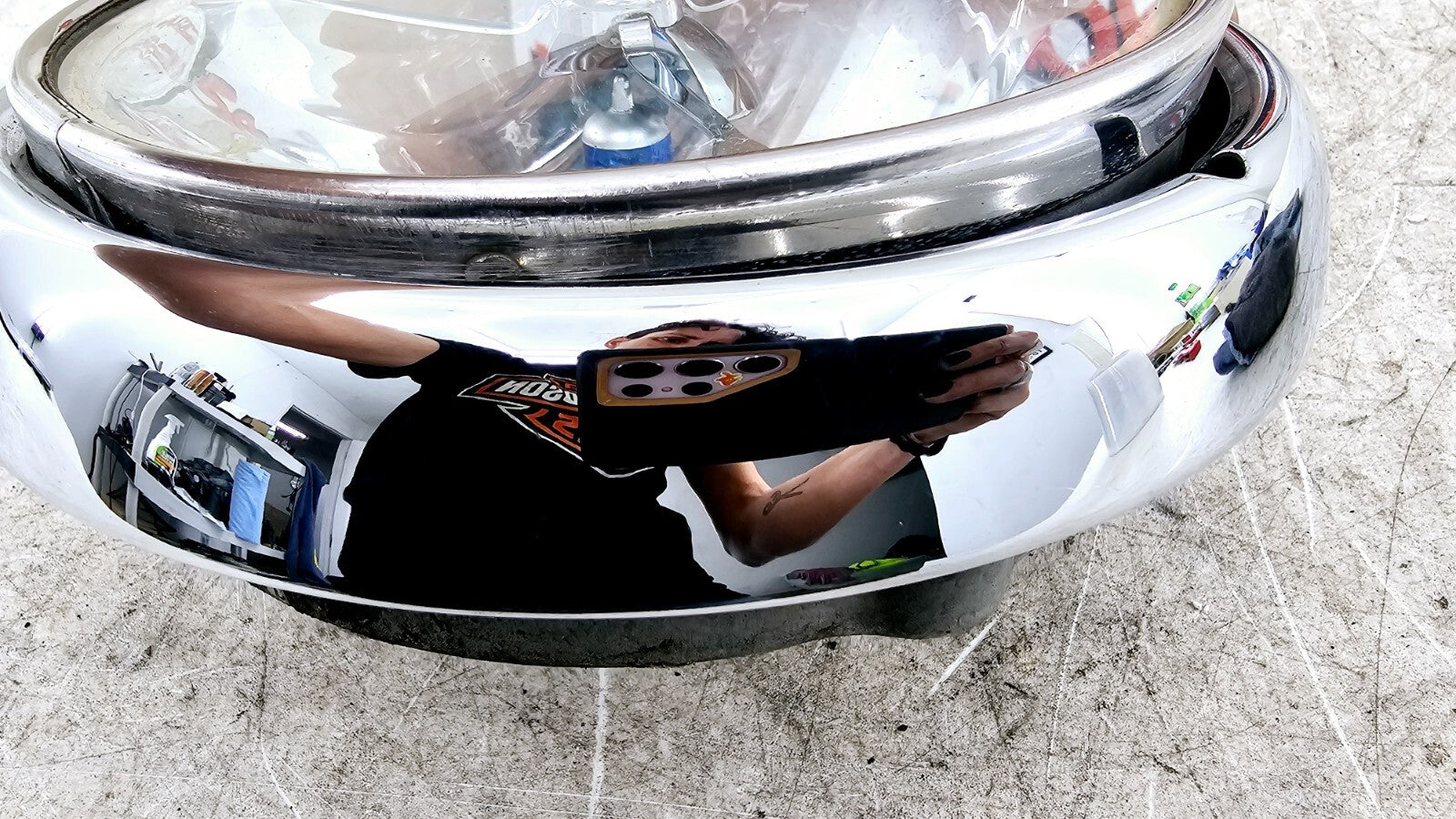 1998 HARLEY FLH ROADKING Headlight Chrome Trim Ring Cover + MTG Bracket