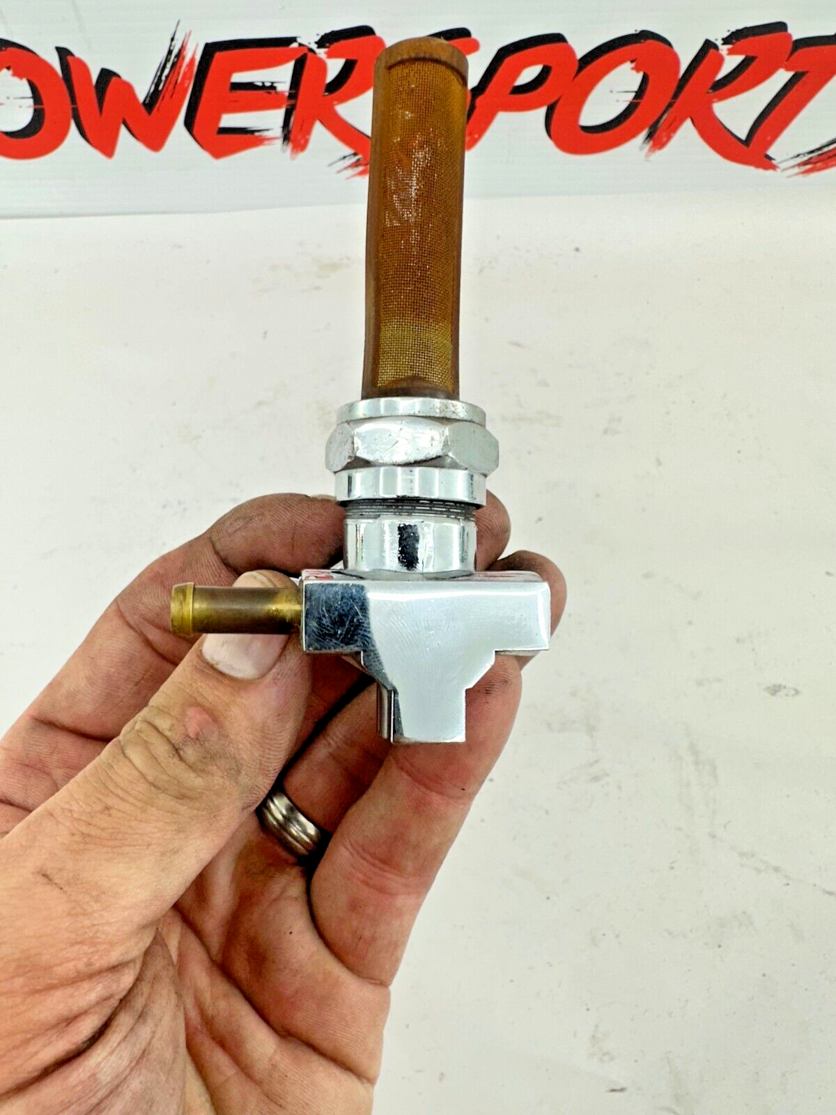 2001 Harley Davidson Sportster Chrome Manual Fuel Gas Petcock Valve OEM HD