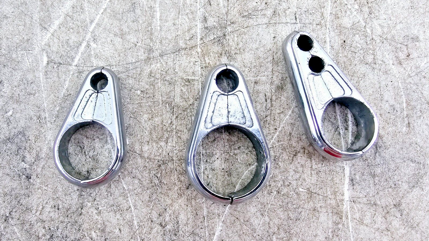 1998 HARLEY FLH ROADKING Chrome Frame Clamp Clutch Cable Brackets
