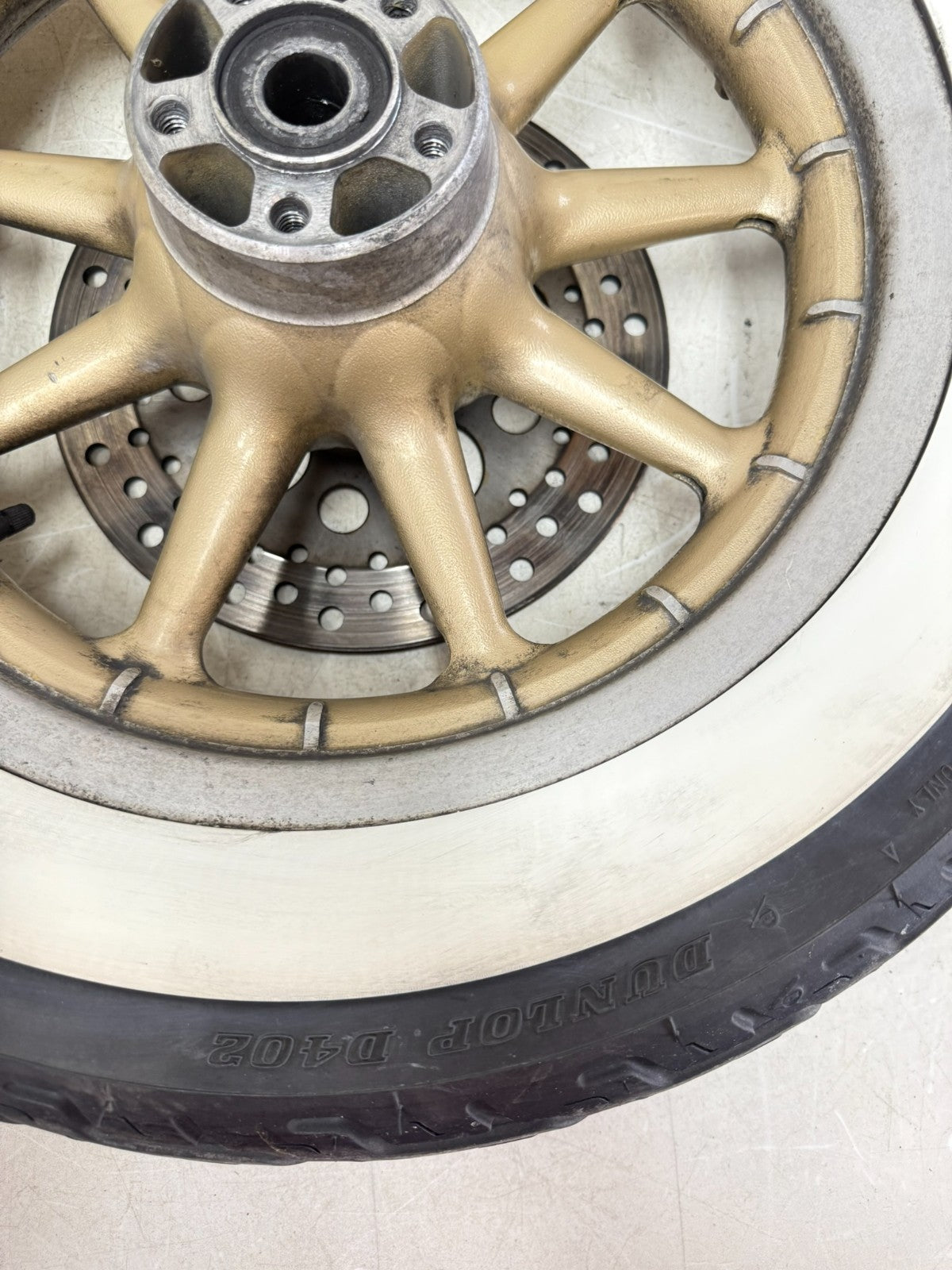 2003 HARLEY ELECTRA GLIDE 16" Rear Wheel Rim Tire Gold 100th Anniversary 9 Spoke