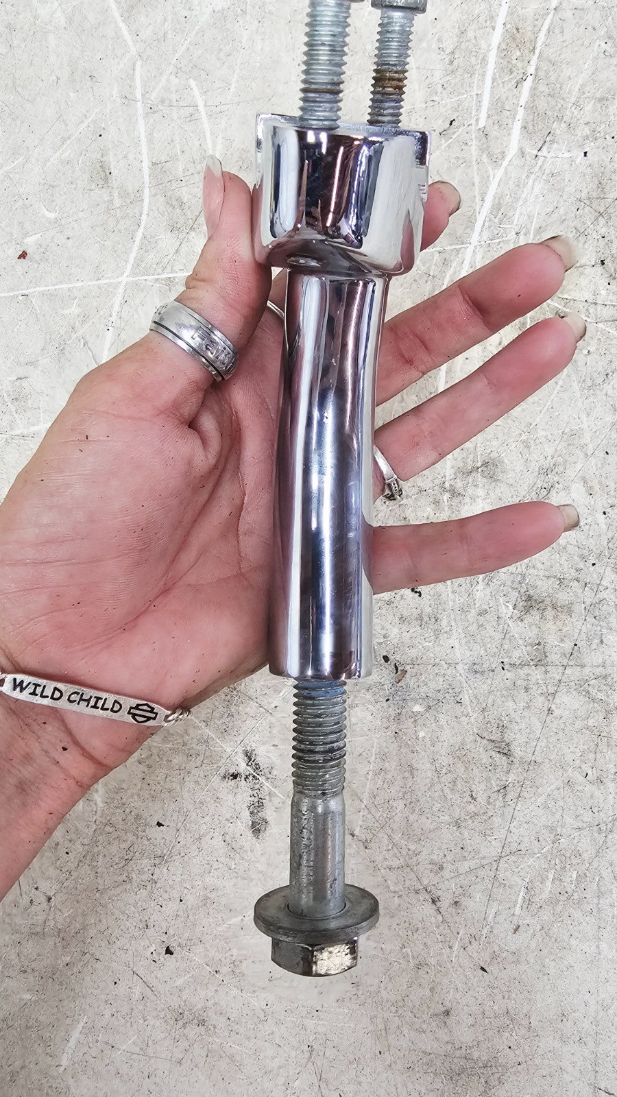 1997 HARLEY DYNA Chrome Pullback Handle Bar Riser