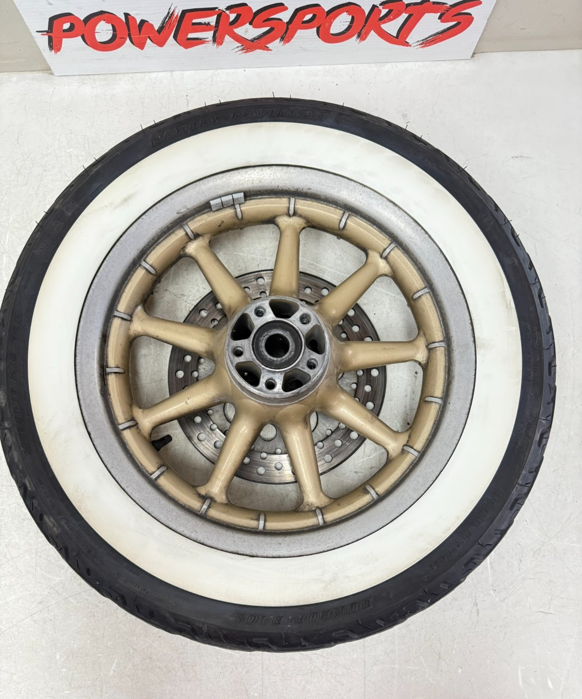 2003 HARLEY ELECTRA GLIDE 16" Rear Wheel Rim Tire Gold 100th Anniversary 9 Spoke