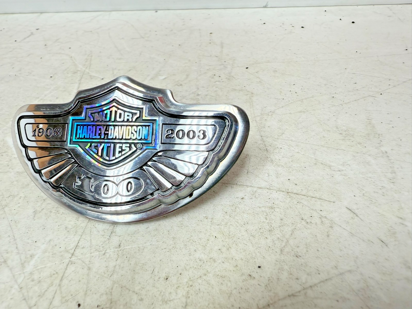2003 HARLEY ELECTRA GLIDE 100th Anniversary Windshield Trim Badge Emblem