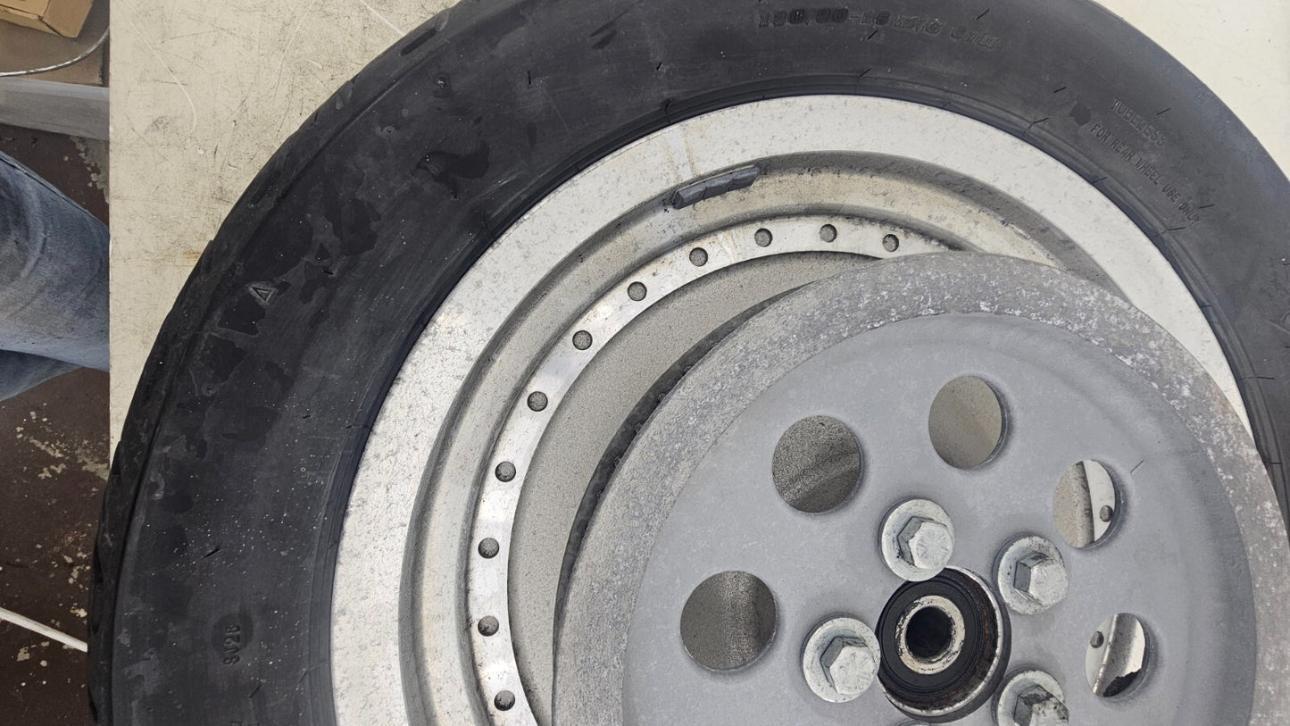 2000 Harley Davidson Sportster 16x3 Rear Wheel Rim Mag Solid Slotted