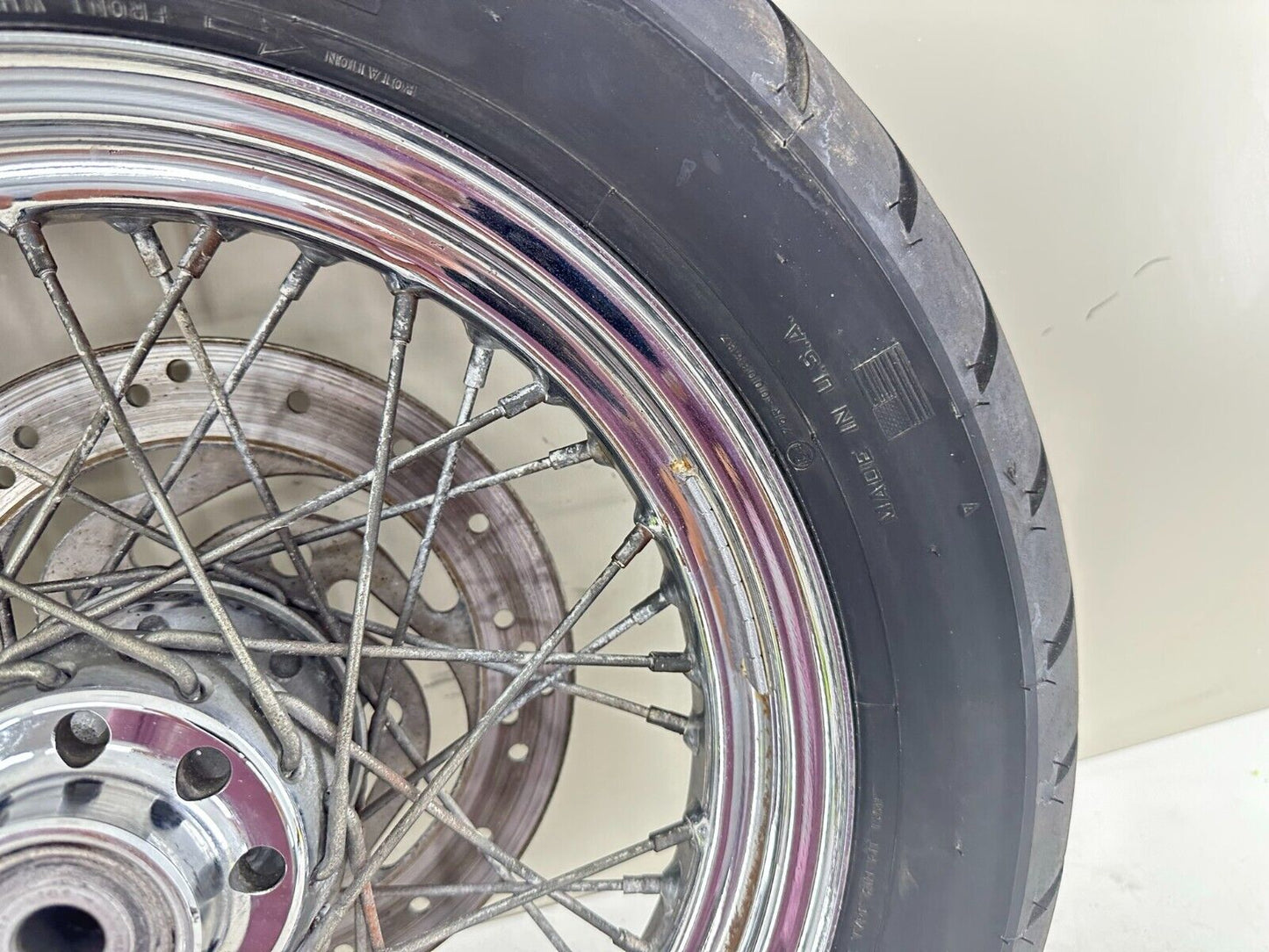 2003 HARLEY DAVIDSON SOFTAIL 16" Front Wheel Rim Tire Spoke Laced OEM HD
