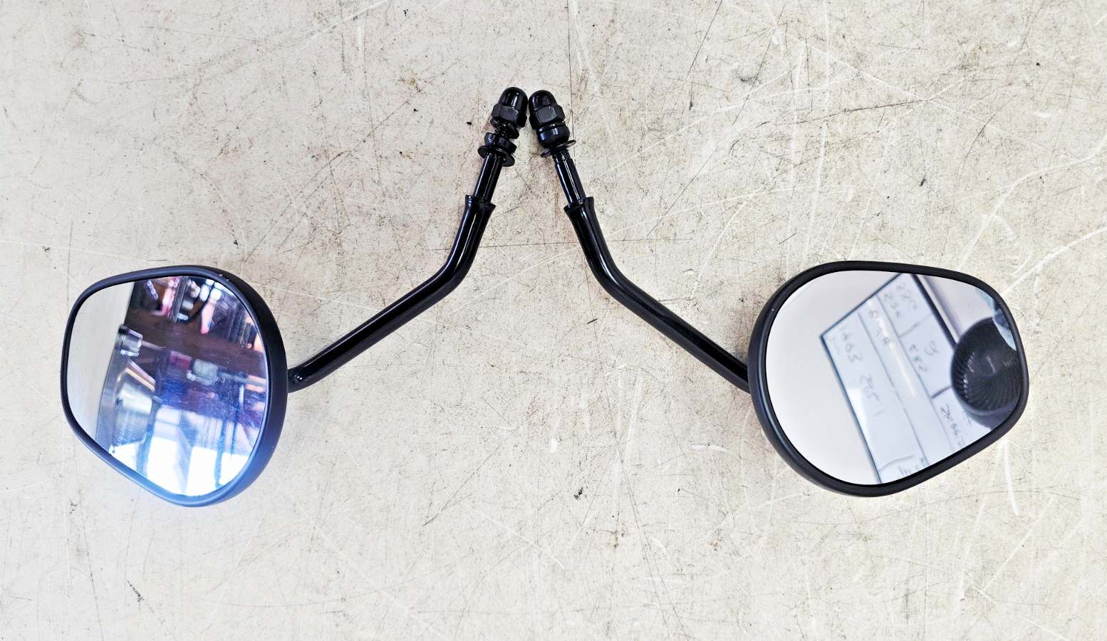 1993 HARLEY SOFTAIL Right Left Mirror Rear View Mirrors Black