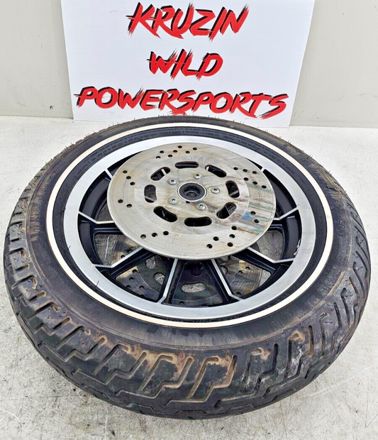 1994 HARLEY FLH ELECTRA GLIDE 10 Spoke Mag Front Wheel Rim Tire Brake Rotor