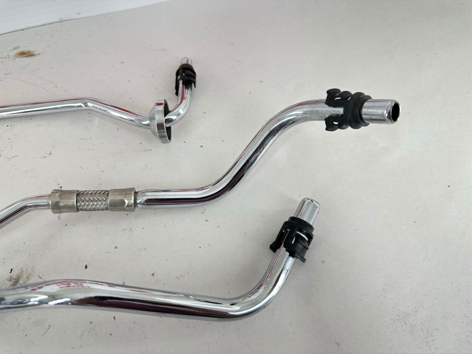 2003 HARLEY SOFTAIL Chrome Oil Tank Hard Lines Hose