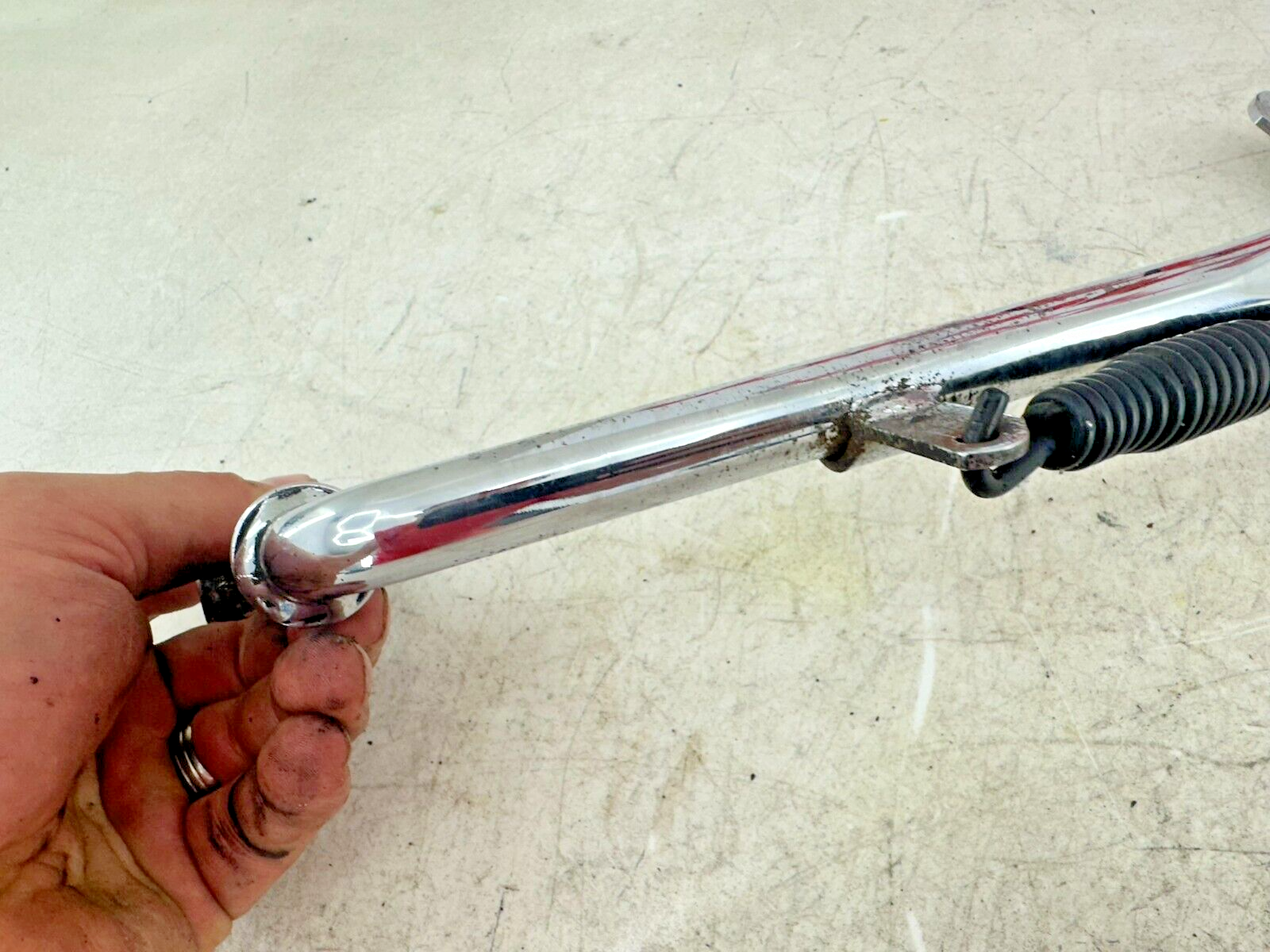 2006 HARLEY SOFTAIL DELUXE OEM HD Chrome Kickstand Kick Side Stand