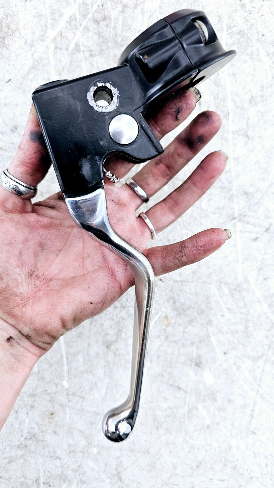 1995 HARLEY DYNA CONVERTIBLE Clutch Lever + Perch Mount