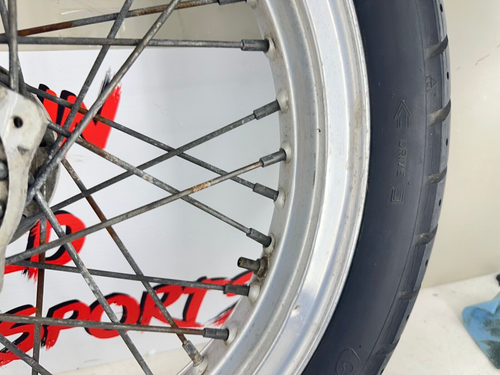 2003 Harley Davidson Sportster  99 Down 19" Front Wheel Rim Spoke Laced