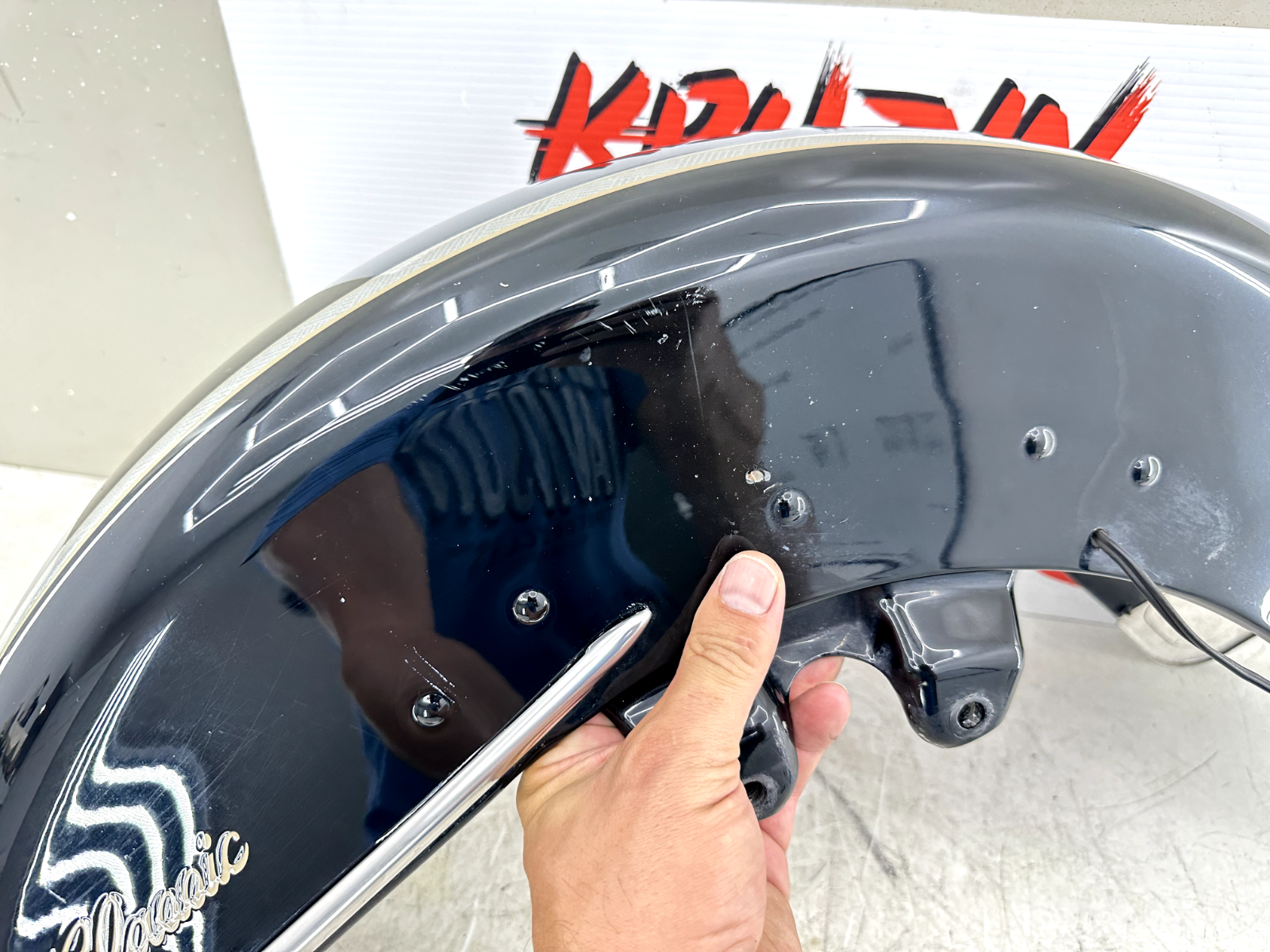 2003 HARLEY ELECTRA GLIDE classic Front Fender Black Anniversary Paint
