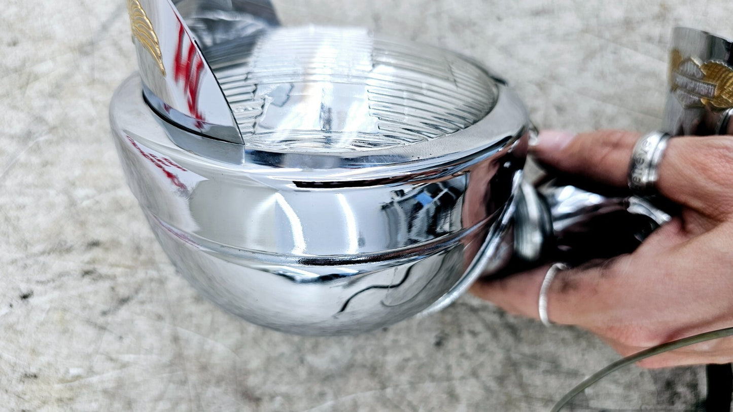 1998 HARLEY FLH ELECTRA GLIDE Fog Highway Turn Signal Light Chrome Housing Eagle