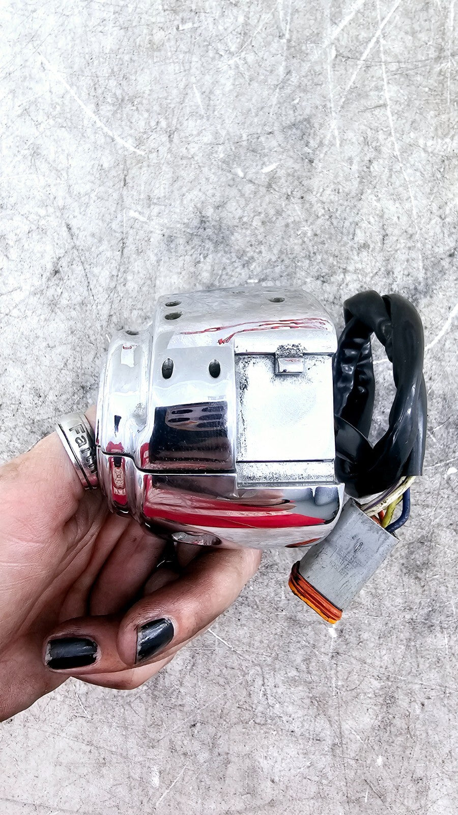 1998 HARLEY FLH ROADKING Left Controls Switch Chrome Housing Horn Turn Buttons