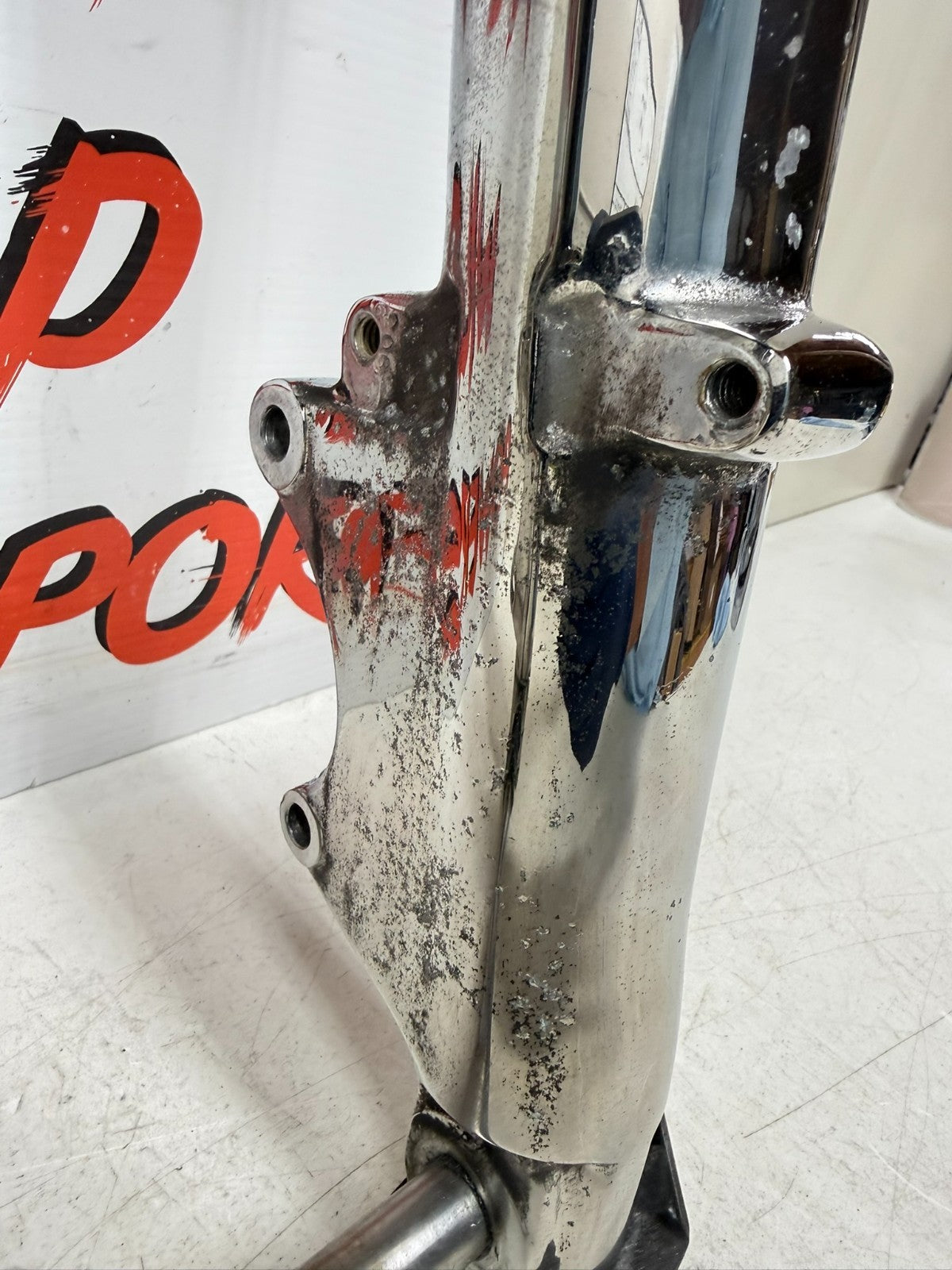 1995 HARLEY FLH ELECTRA GLIDE Forks Triple Tree Front End Chrome Lowers Air Ride