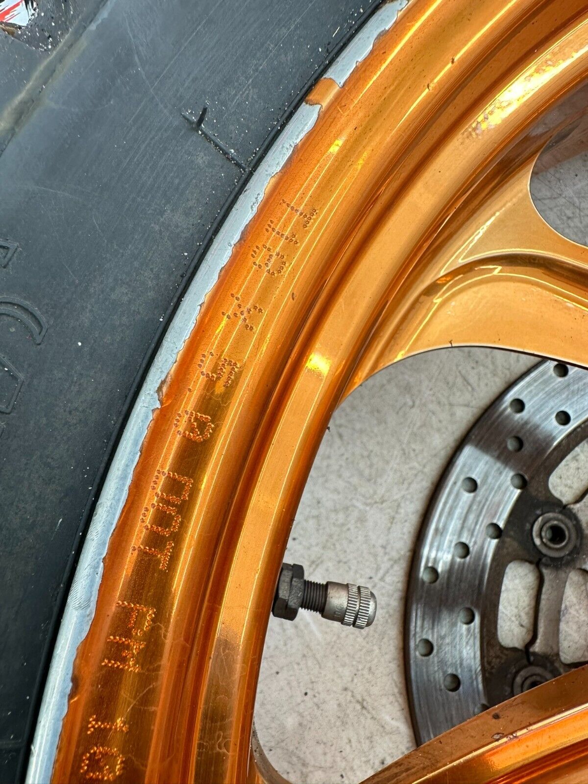 2006 Victory Kingpin 18x5 Rear Wheel Rim/Orange