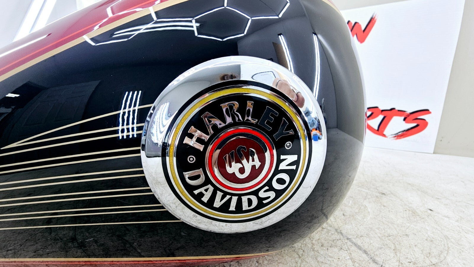 1998 HARLEY FLH ELECTRA GLIDE Gas Fuel Tank EFI Fuel Injected RED OEM HD NO DENT