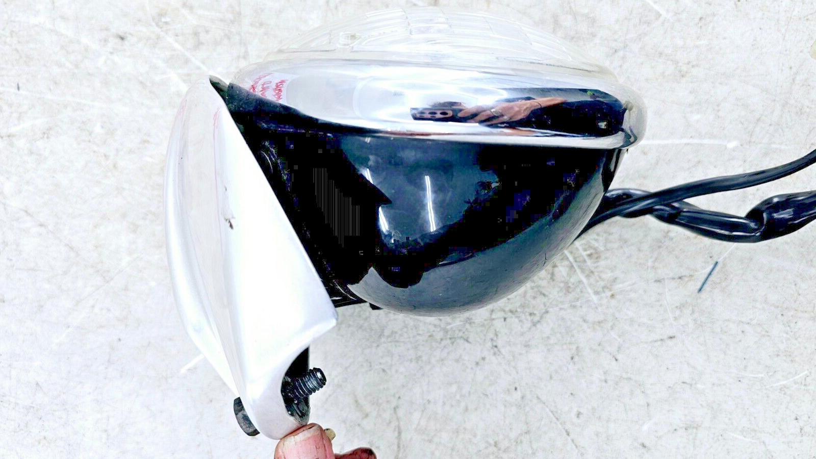 1995 HARLEY DYNA CONVERTIBLE Headlight Head Lamp + Chrome Mounting Bracket
