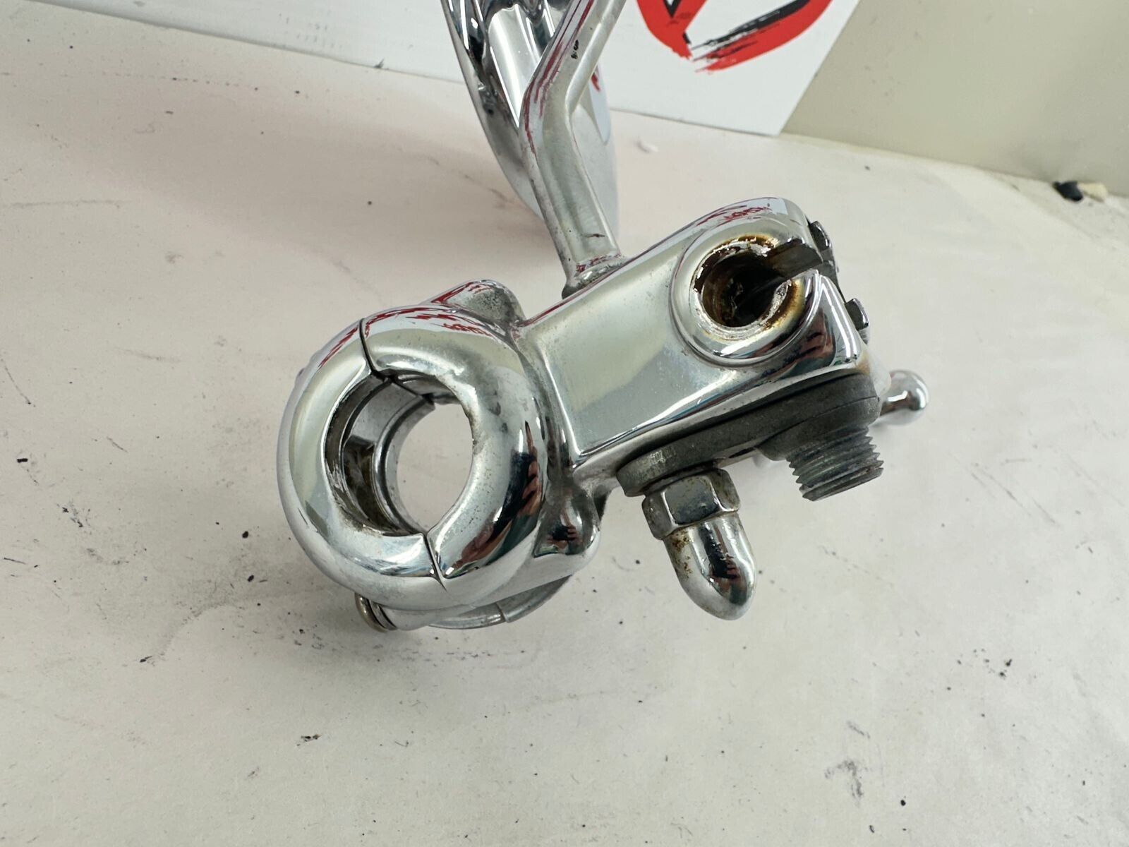 2001 HARLEY SOFTAIL Chrome Clutch Lever Perch + Mirror