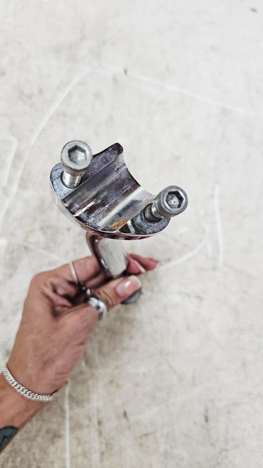 1997 HARLEY DYNA Chrome Pullback Handle Bar Riser