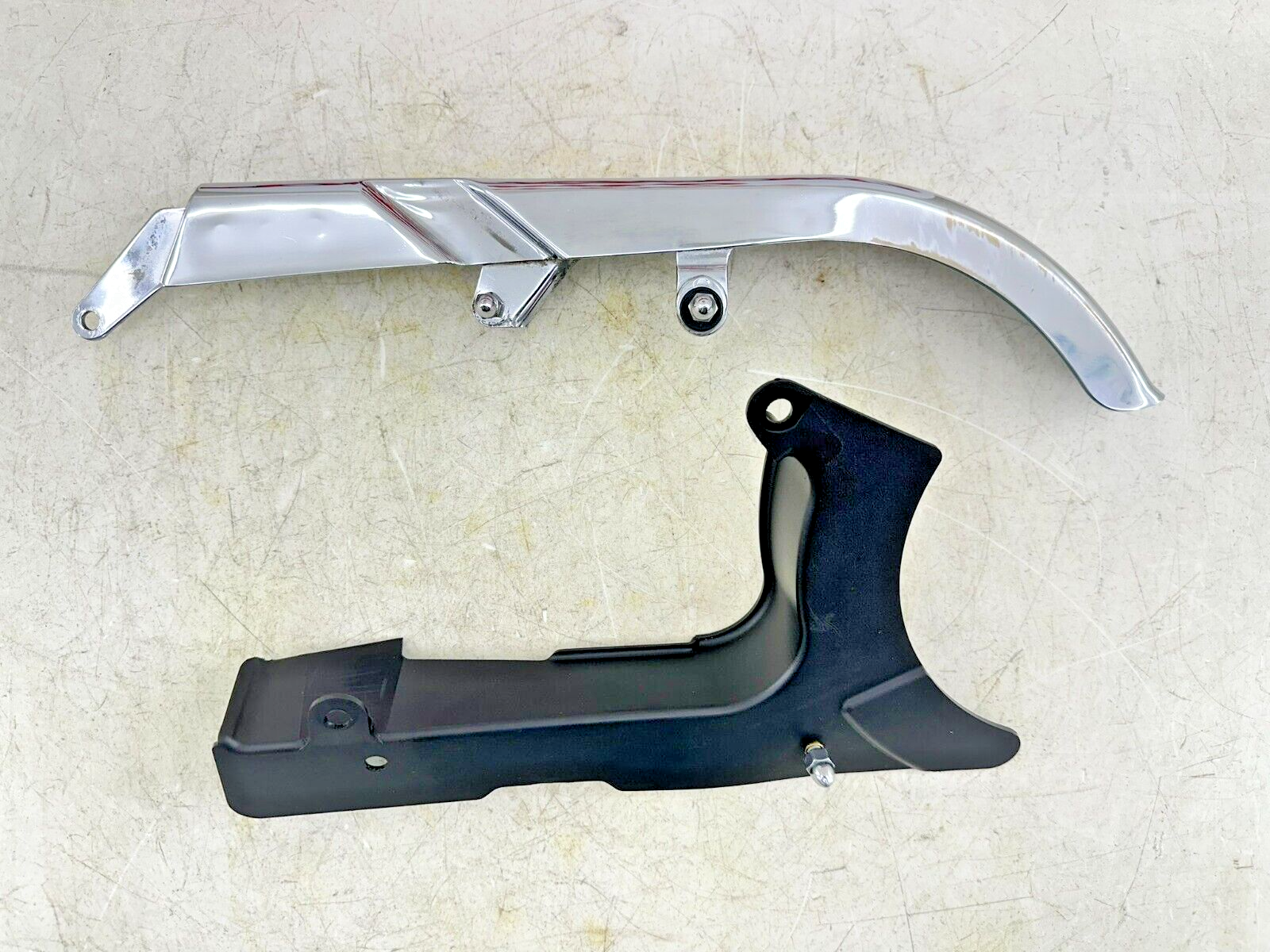 1999 HARLEY SOFTAIL Chrome Upper Belt Cover Guard + Plastic Cover