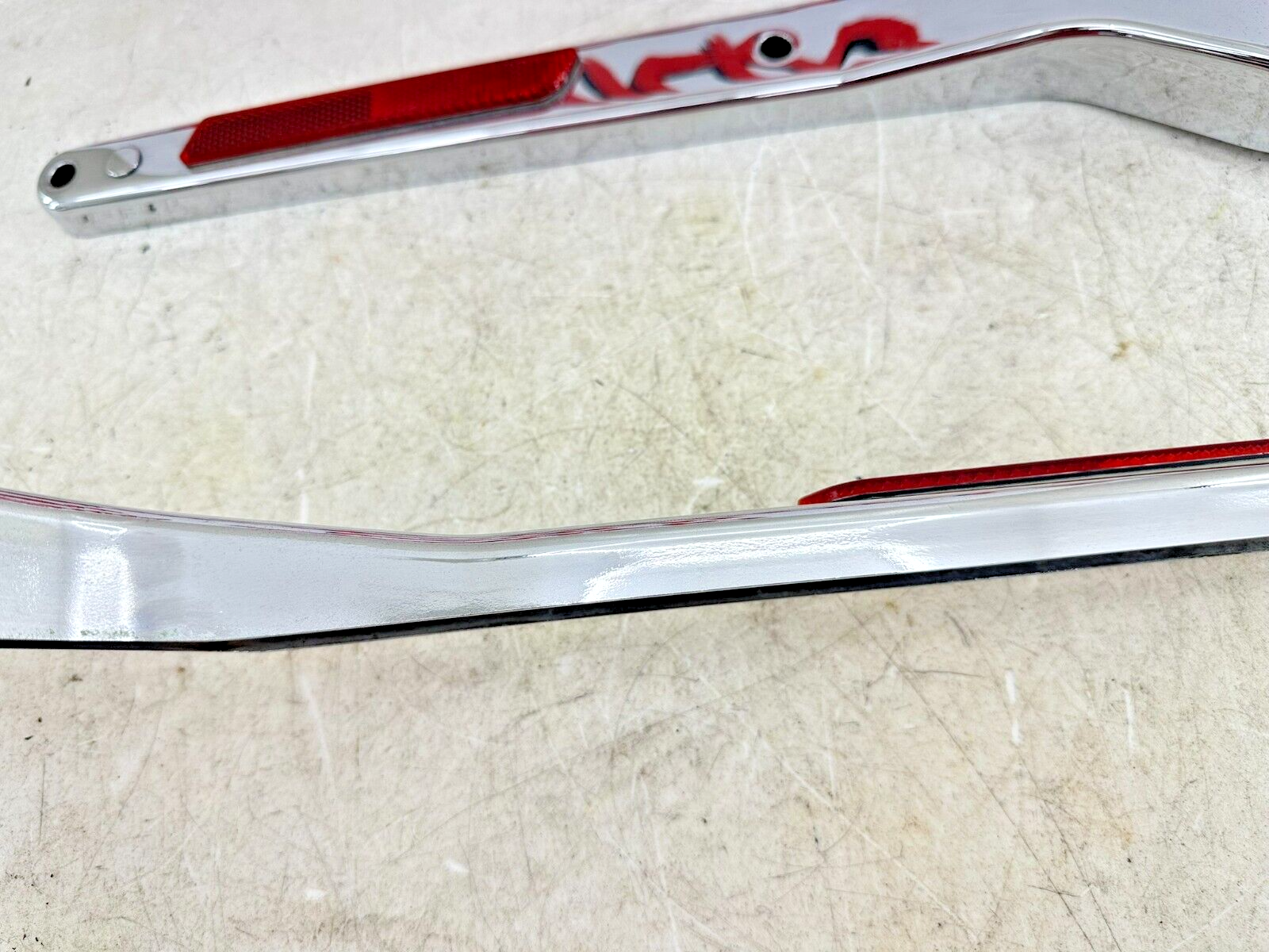1999 HARLEY DYNA OEM HD Chrome Rear Fender Frame Strut Arm Bars
