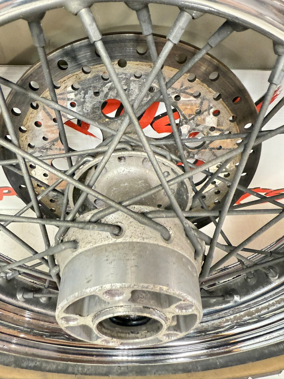 1997 HARLEY DAVIDSON SOFTAIL 16" Rear Wheel  Rim Tire Laced Spoke Brake Rotor