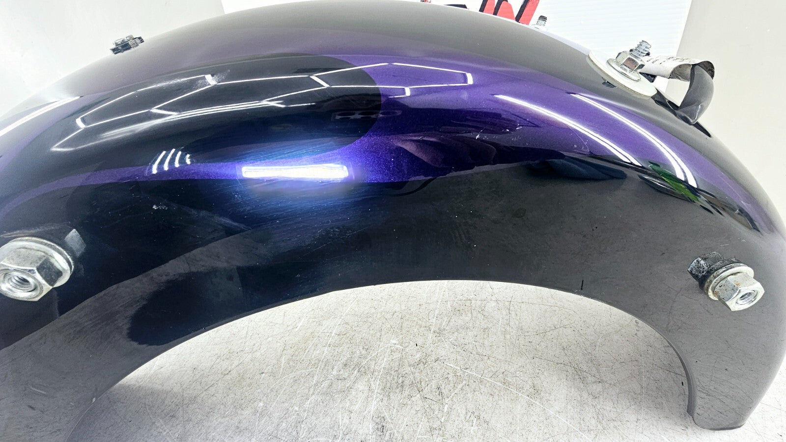 1998 HARLEY FLH ROADKING Rear Fender Brake Turn BLACK PURPLE FLAME OEM HD PAINT