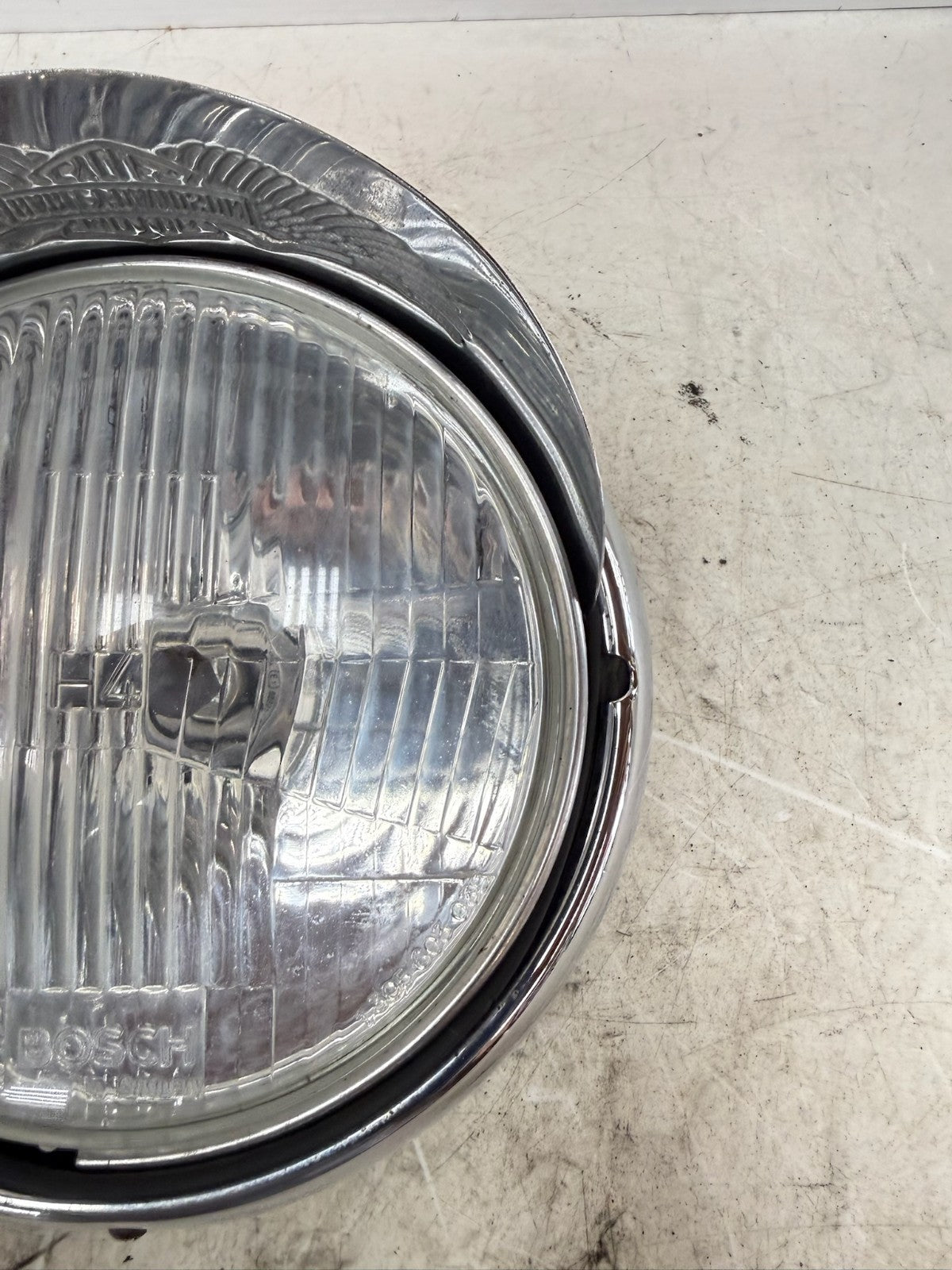 1995 HARLEY FLH ELECTRA GLIDE Headlight Head Light Lamp Housing Ring Visor