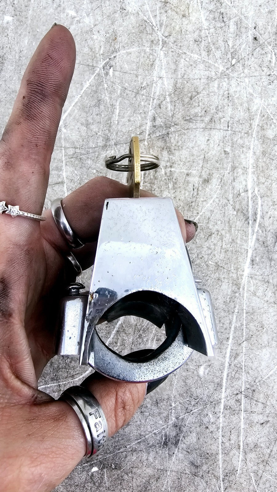 1998 HARLEY FLH ROADKING Universal Helmet Lock Chrome With Key