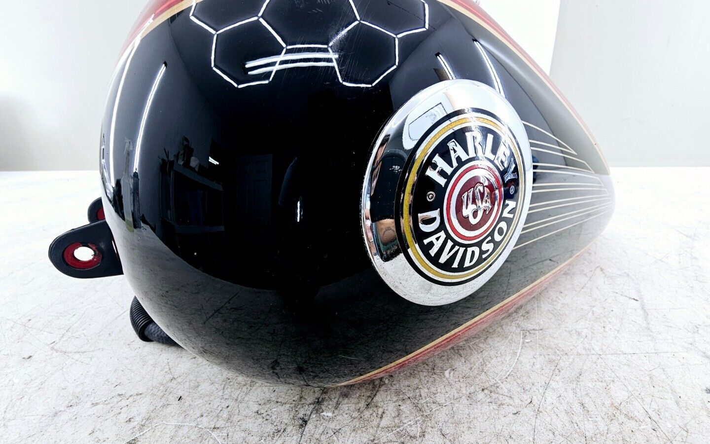 1998 HARLEY FLH ELECTRA GLIDE Gas Fuel Tank EFI Fuel Injected RED OEM HD NO DENT