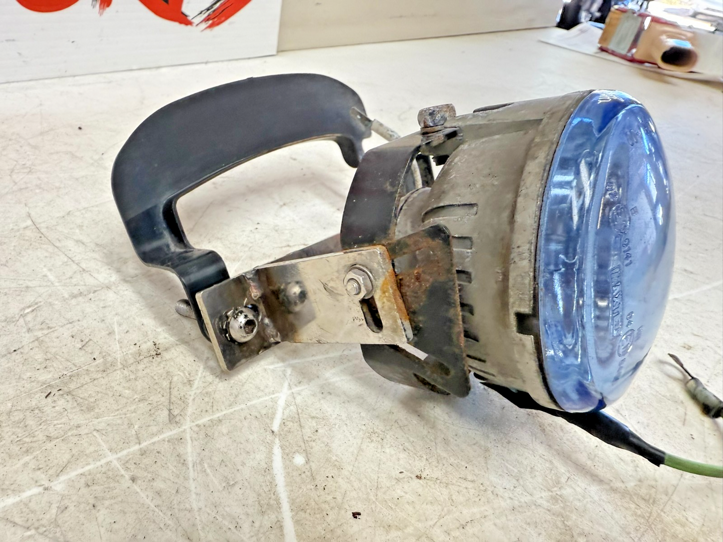 2002 Honda Goldwing GL1800 Fog Light Lamp Right Left Blue Lens w/ Mount Bracket