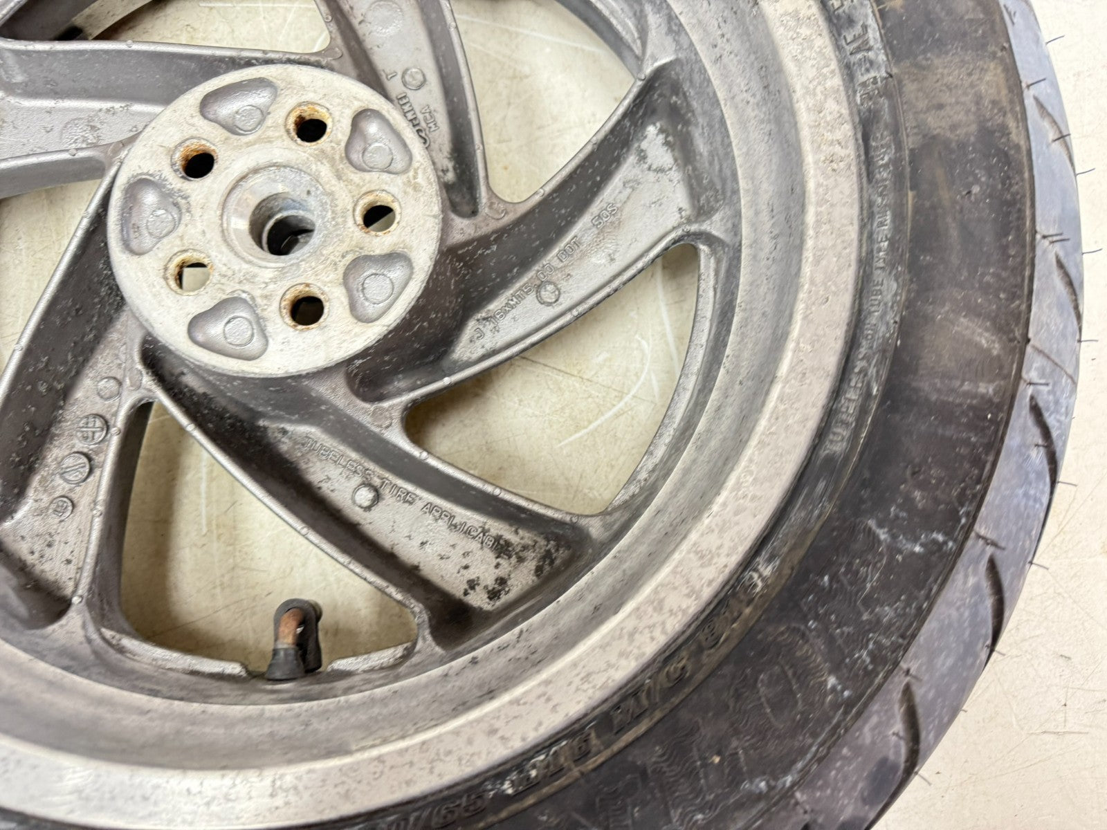 2002 Honda Goldwing GL1800 Rear Wheel Rim Tire 5 Spoke OEM 16x5