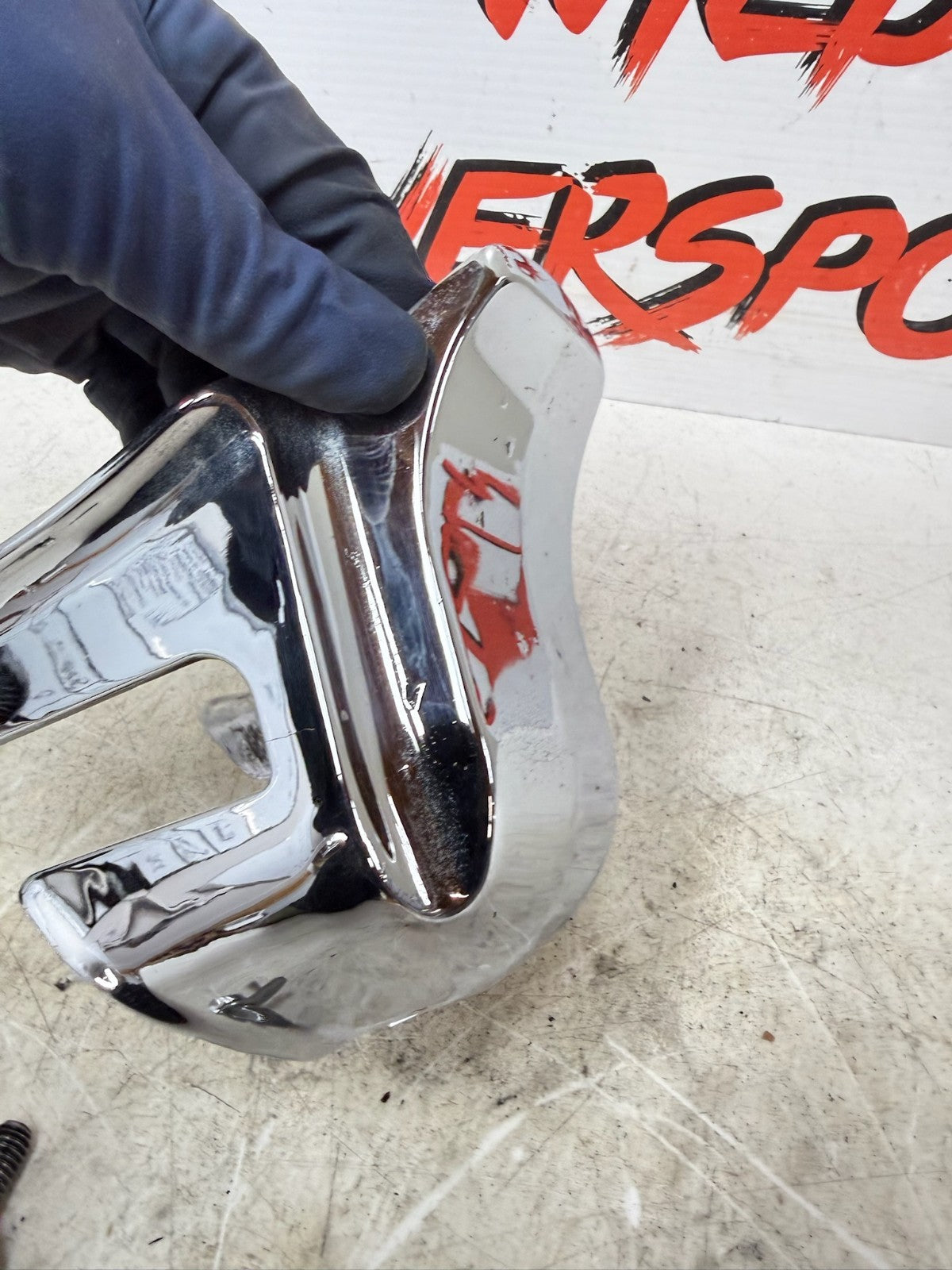 1993 HARLEY DYNA Wide Glide Chrome Front Lower Motor Mount Cover Guard