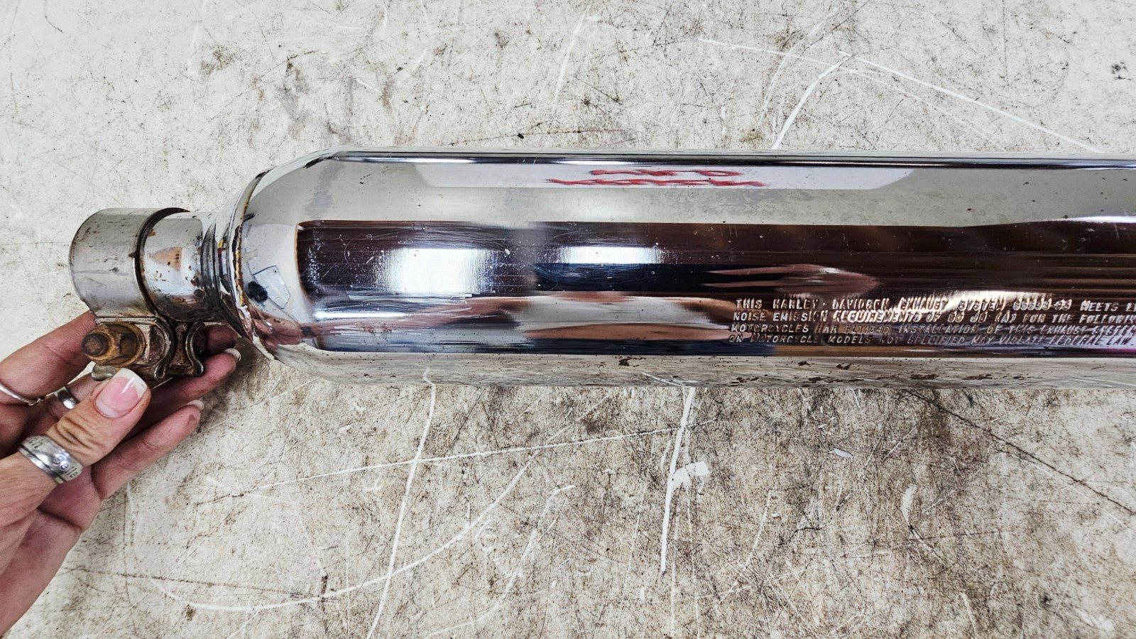 1996 HARLEY FLH ELECTRA GLIDE Exhaust Muffler Pipes Slip On OEM HD