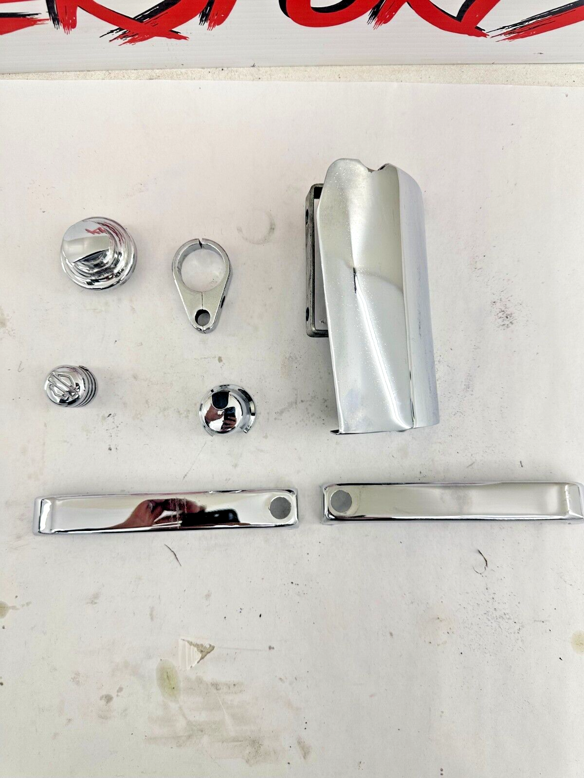 1995 HARLEY DAVIDSON DYNA Chrome Head + Oil Sending Unit Cover Misc Lot