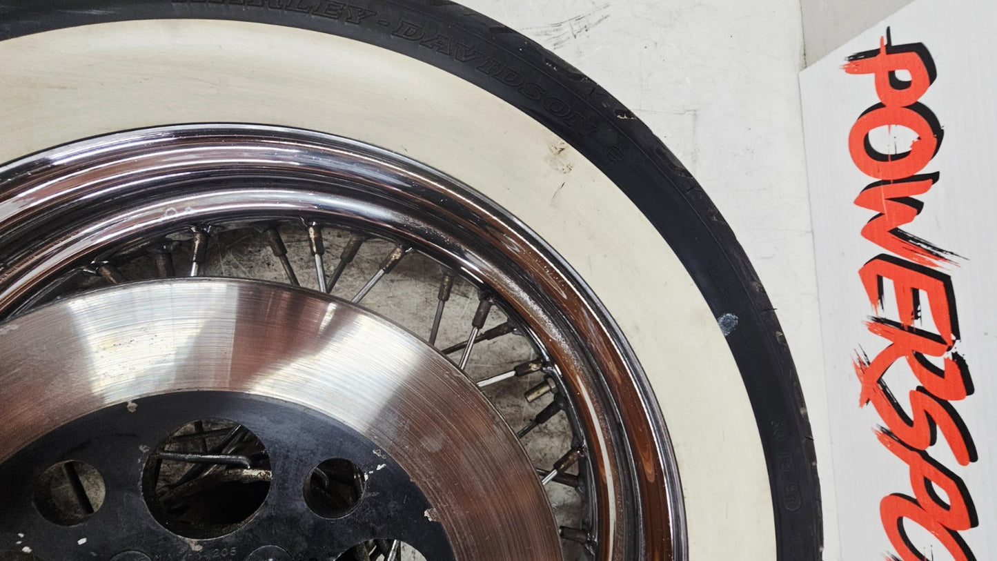 1990 Harley FXR FXRT FXRD FXRS FXLR FXRC Rear Wheel Rim Tire Chrome 16x3